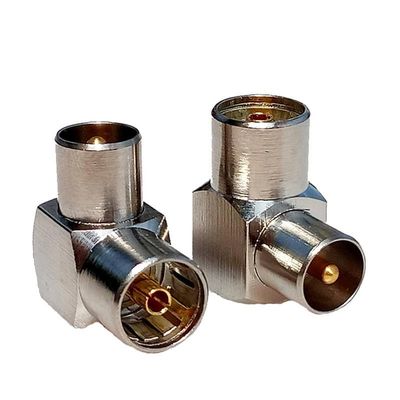 100pcs DVB-T TV PAL Right Angle Connector Female Socket to Male Plug RF Adapter 90 Degree TV Pal Converter
