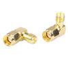 100pcs/lot Right Angle RP SMA Male to Female Adapter Copper RP SMA Male to RP SMA Female R Connector view 2