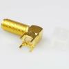 100pcs/lot 20mm Length SMA Female PCB Mount Right Angle RF Connector Gold Plated 90 Degree SMA Female Jack PCB RF Adapter view 3
