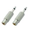 100pcs/lot 3.5mm Mono Male Plug to RCA Female Jack Socket Connector Nickel Plated 3.5mm Plug to RCA Jack Adapter view 1