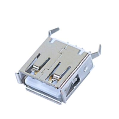 10pcs/lot USB PCB Connector A-Type Female Jack 180 Degree Straight Bend Feet Socket USB PCB Mount