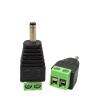 100pcs 1.35mm x 3.5mm Male DC Jack 3.5 * 1.35mm to 2 Pin Screw Block Terminal Power Plug Connector for Security CCTV Camera System view 1