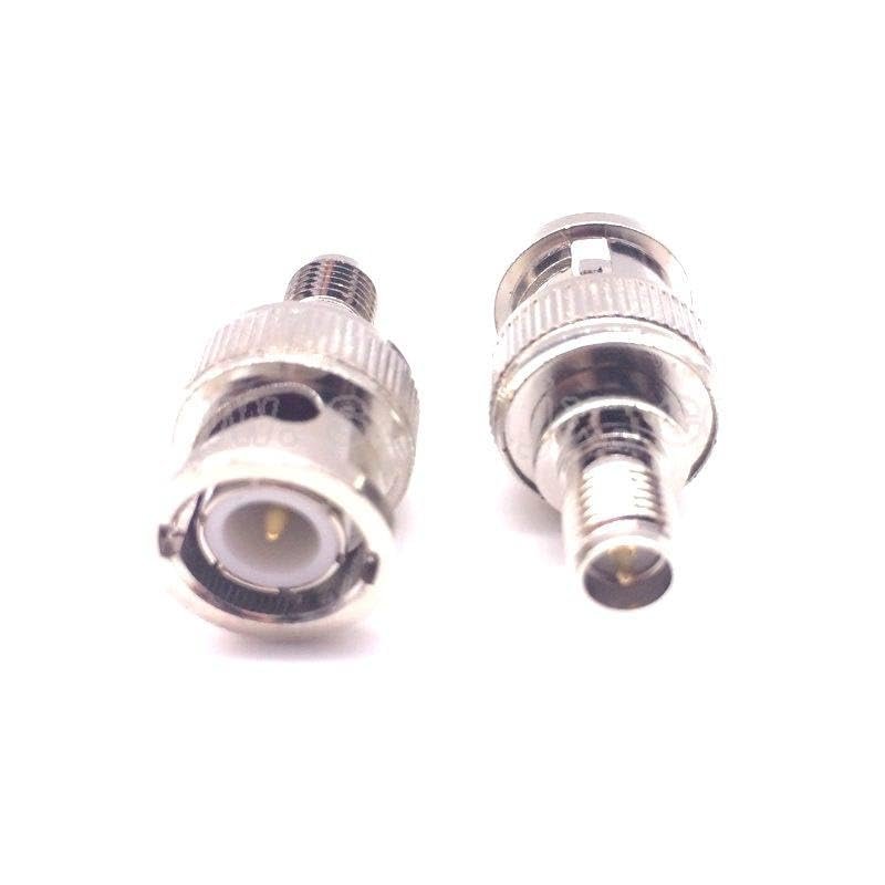 2pcs BNC to SMA Adapter BNC Male to RP-SMA Female RF Adapter Connector