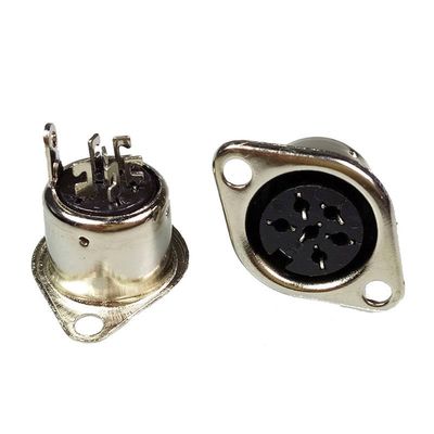10pcs/lot 6 PIN DIN Connector Panel Mount Female Jack DIN Adapter 6 Pin DIN Jack Plug Solder Type Female DIN Chassis
