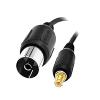 2PCS TV Antenna Pigtail Cable TV IEC to MCX dapter Connector for USB TV DVB-T view 2