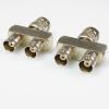 10pcs/lot 1 Male to 2 Female BNC Connector 1 BNC Plug to Dual BNC Jack Socket Connector Adapter for CCTV Camera view 2