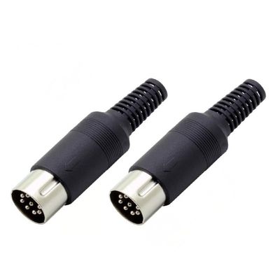 10pcs/lot 8 Pin DIN Male Plug Connector with Plastic Handle 8 PIN DIN Wire Converter 8 PIN Plug DIN DIY Keyboard/Mouse Cable