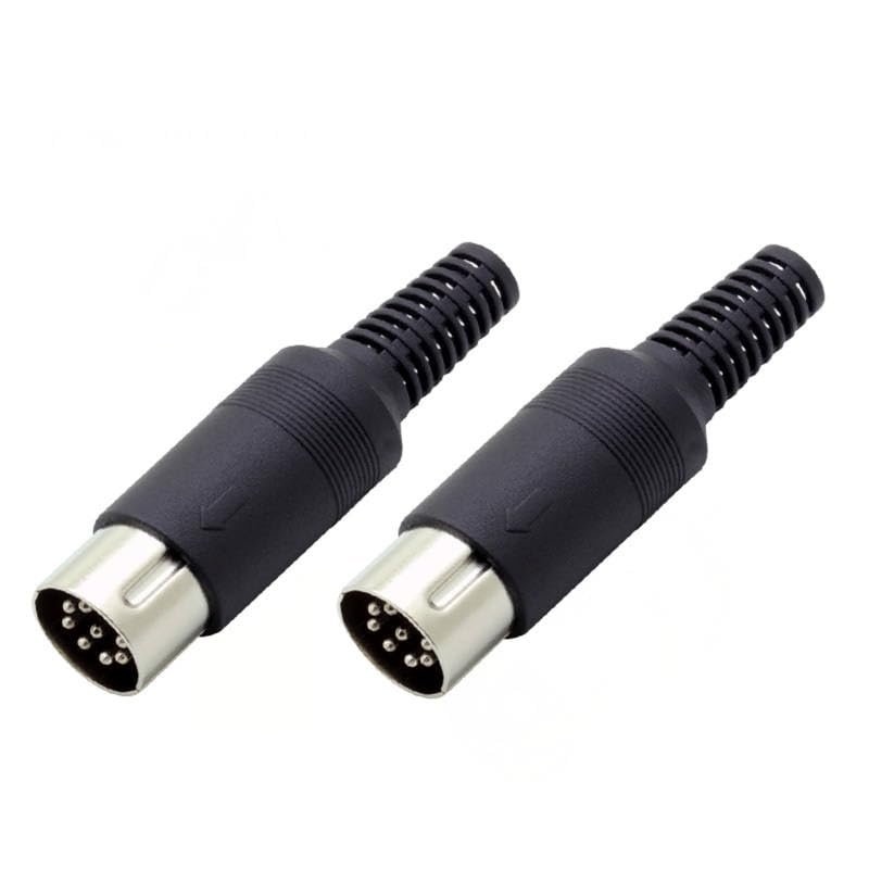 10pcs/lot 8 Pin DIN Male Plug Connector with Plastic Handle 8 PIN DIN Wire Converter 8 PIN Plug DIN DIY Keyboard/Mouse Cable