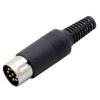 10pcs/lot 8 Pin DIN Male Plug Connector with Plastic Handle 8 PIN DIN Wire Converter 8 PIN Plug DIN DIY Keyboard/Mouse Cable view 2