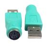 100pcs/lot USB2.0 A-Type Male Plug to 6 Pin Mini DIN Jack PS2 Female Socket Converter for USB Keyboard Mouse Adapter view 2