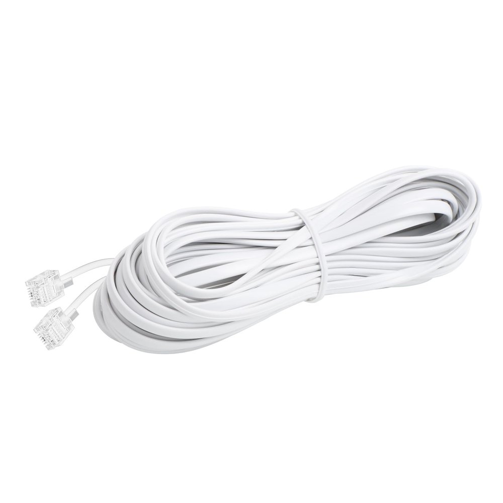 Awishwell Phone Cord for Landline, 1 Pack 26 Feet RJ11 6P4C Phone Extension Cord, White Telephone Line Cord, RJ11 Extension Cable for Office or Home