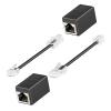 Awishwell RJ45 to RJ11 Adapter, 2 Pack Phone Jack to Ethernet Adapter, Black RJ45 Female to RJ11 Male Connector for Landline Telephone view 1