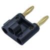 100pcs/lot Twin Banana Male Connector Binding Post Speaker Dual Banana Plug Couple Wire Connector 5 Pairs Red+Black view 2