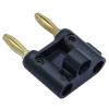 100pcs/lot Twin Banana Male Connector Binding Post Speaker Dual Banana Plug Couple Wire Connector 5 Pairs Red+Black view 4
