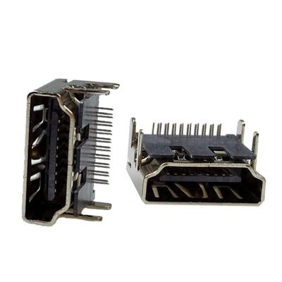 10pcs/lot HDMI 19Pin/F 90 PCB Mount Connector HDMI Female Right Angle Adapter 19 Pin 1.8mm Length HDMI Splitter/Switch