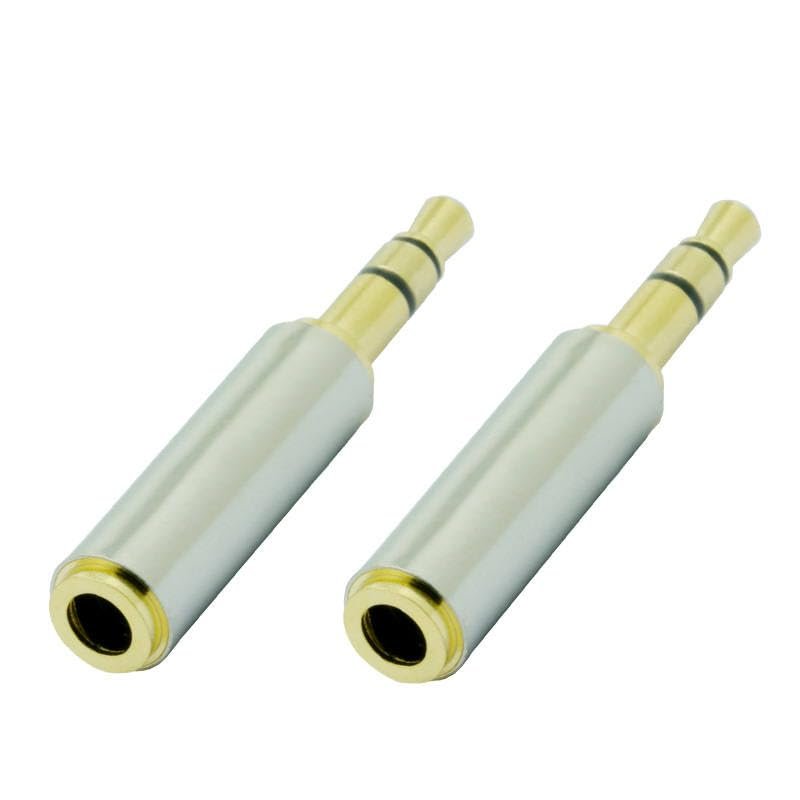 100pcs/lot 3.5 mm Male to 3.5 mm Female 3 Pin Stereo Audio Headphone Jack Adapter 3 Poles 3.5mm to 3.5mm TRS Adapter Converter