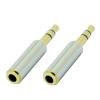 100pcs/lot 3.5 mm Male to 3.5 mm Female 3 Pin Stereo Audio Headphone Jack Adapter 3 Poles 3.5mm to 3.5mm TRS Adapter Converter view 1