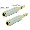 100pcs/lot 3.5 mm Male to 3.5 mm Female 3 Pin Stereo Audio Headphone Jack Adapter 3 Poles 3.5mm to 3.5mm TRS Adapter Converter view 2