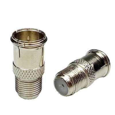 10pcs/lot Male Quick Plug to F Female Jack Socket Dual Connector Straight Adapter for ATSCTV CCTV TV Convertor