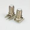 100pcs/lot Female F Connector Right Angle PCB Mount CATV Cable TV Jack Socket Adapter Metal Nickel Plated F Adapter view 3