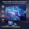 Anytrox Wireless HDMI Transmitter and Receiver 4K Decode 1080P Output, HDMI Wireless Extender, Plug & Play, Support 2.4/5GHz for Streaming Video and Audio to Monitor from Laptop/Pc/Tv Box (White) view 2