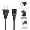 Power Cord Replacement for Vizio V51-H6 V21T-J8 V21-H8 S3821w-CO SB4021E-A0 M512E-K6 Subwoofer 8ft 2 Prong Power Cord AC Cable view 3