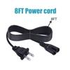 Power Cord Replacement for Vizio V51-H6 V21T-J8 V21-H8 S3821w-CO SB4021E-A0 M512E-K6 Subwoofer 8ft 2 Prong Power Cord AC Cable view 4