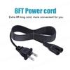 8ft Power Cord Replacement for Polk Audio React SW2 50W XT10 100W XT12 Subwoofer 2 Prong IEC C7 AC Power Cord Cable view 3