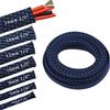 WYEUTO 32ft 3/5 inch PET Expandable Braided Sleeving Cable Sleeve (3/5"=14mm Black Blue) view 2