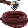 WYEUTO 32ft 2/5 inch PET Expandable Braided Sleeving Cable Sleeve (2/5"=10mm Black Red) view 4