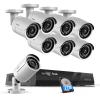 PANOOB PoE Security Camera System 4K, 8pcs 8MP Wired Bullet IP PoE Cameras Outdoor w/Mic, AI Person Detection, 4K/8MP 8 Channel NVR 2TB HDD, 110 Wide Angle, 100ft IR Night Vision, PB37F0808-8M view 1