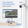 PANOOB PoE Security Camera System 4K, 8pcs 8MP Wired Bullet IP PoE Cameras Outdoor w/Mic, AI Person Detection, 4K/8MP 8 Channel NVR 2TB HDD, 110 Wide Angle, 100ft IR Night Vision, PB37F0808-8M view 2