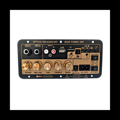 YTHYTHYTH for Digital Stereo Amplifier Board Subwoofer Dual Microphone Karaoke Car Amplifiers Speaker EU Plug