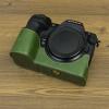 Z8 Case, BMAOLLONGB Handmade PU Leather Half Camera Case Bag Cover Bottom Opening Version for Nikon Z8 with Hand Strap (Green-A) view 4
