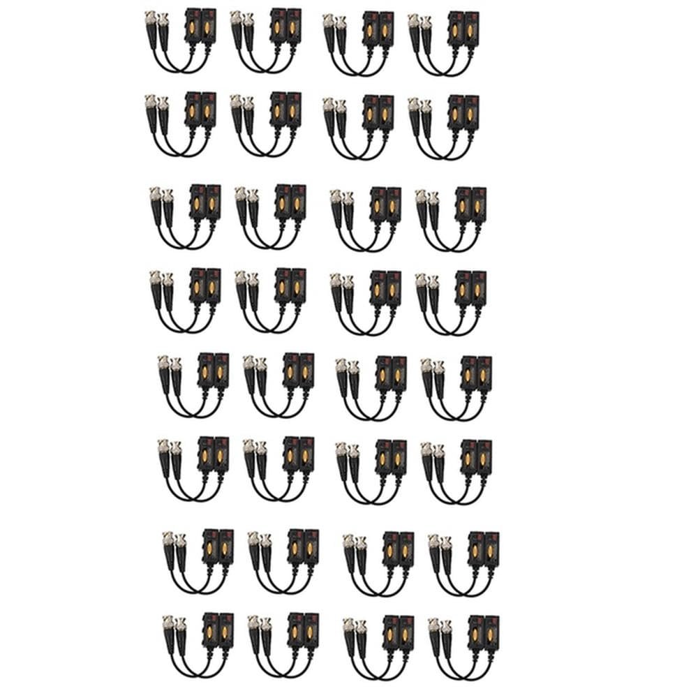 YTHYTHYTH for 1080P AHD/HD-CVI/TVI/CVBS Passive HD Video Balun Transmitter 32 Pairs (UTP Up to 350M-600M)