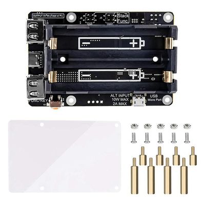 YTHYTHYTH for 2X for Pi 4 UPS Power Supply Uninterrupted UPS HAT 18 650 Backup Power Supply Expansion Board