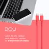 DCU Tecnologic USB Type C 2.0 to USB Type C 2.0 Cable Red 1m view 3
