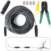 75ft Extension Cable Compatible with Starlink, Extend&Repair Mounting Accessories with IP68 Water Proof Connection, 1000M Protocl Pure Copper Data Transmission Surpport, Internet Replacement Tools Kit view 1