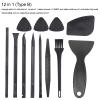 MECCANIXITY 12 in 1(Type B) Spudger Crowbars Opening Pry Tool Set Curved Pry Blade Electronics Repair Tools Kit for Cellphone Laptop PC Tablet view 2