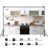 10x6.5ft Kitchen Backdrop Modern House White Kitchen Wall Photography Background Kids Cooking Party Birthday Banner Video Wallpaper Decorations Supplies Photo Booth Props view 2