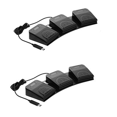 YTHYTHYTH for 2X FS2020U1 USB Foot Switch Control Key Customized Computer Keyboard Action Pedal for Devices Instruments Computers