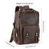 Craoopii Vintage Genuine Leather Camera Backpack Bag,Large Travel Hiking Camera Backpack DSLR Bag view 2