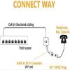 TANGMENGXI Tang.2Pcs RJ45 to RJ11 Converter Adapter Connector M/F Cable, Telephone RJ11 6P4C Female to Ethernet RJ45 8P8C Male Converter Cord(Beige) view 2