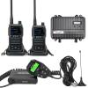 Retevis RA86 GMRS Mobile Radio with Antenna, Long Range Communicate Kit Include RT97 GMRS Base Station(1 Pack), RB17P Handheld Radio(2 Pack), Relay Transceiver Set for RV Off-Roading Farm view 1