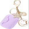 VOTILE Secure Lock Case for Airpods Pro 2nd Generation Case with Bling Keychain, Silicone Protective Case Cover for Airpods Pro 2 Women Girls - Lavender view 1