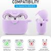 VOTILE Secure Lock Case for Airpods Pro 2nd Generation Case with Bling Keychain, Silicone Protective Case Cover for Airpods Pro 2 Women Girls - Lavender view 3