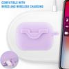 VOTILE Secure Lock Case for Airpods Pro 2nd Generation Case with Bling Keychain, Silicone Protective Case Cover for Airpods Pro 2 Women Girls - Lavender view 4