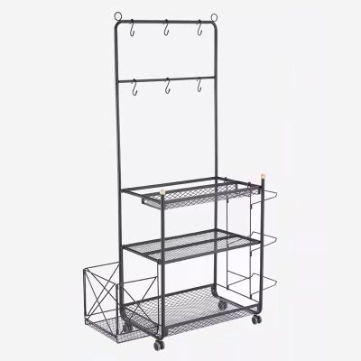 INEOUT Yoga Mat Holder, Exercise Equipment Organization, for Dumbbells, Kettlebell, Yoga Mat and Basketball Ball Storage, Storage Holder Rack with Wheels