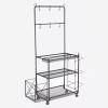 INEOUT Yoga Mat Holder, Exercise Equipment Organization, for Dumbbells, Kettlebell, Yoga Mat and Basketball Ball Storage, Storage Holder Rack with Wheels view 1