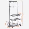 INEOUT Yoga Mat Holder, Exercise Equipment Organization, for Dumbbells, Kettlebell, Yoga Mat and Basketball Ball Storage, Storage Holder Rack with Wheels view 2